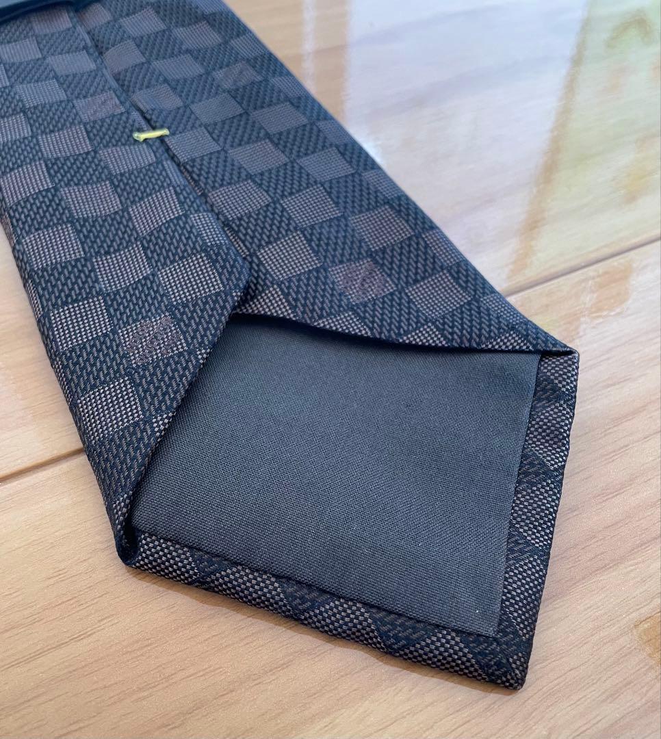 Louis Vuitton ルイヴィトン ダミエ ネクタイ 定番ブラウン
