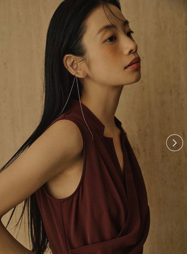 【お値下げ】anuans アニュアンス　ライトダブルサテンカシュクールワンピース