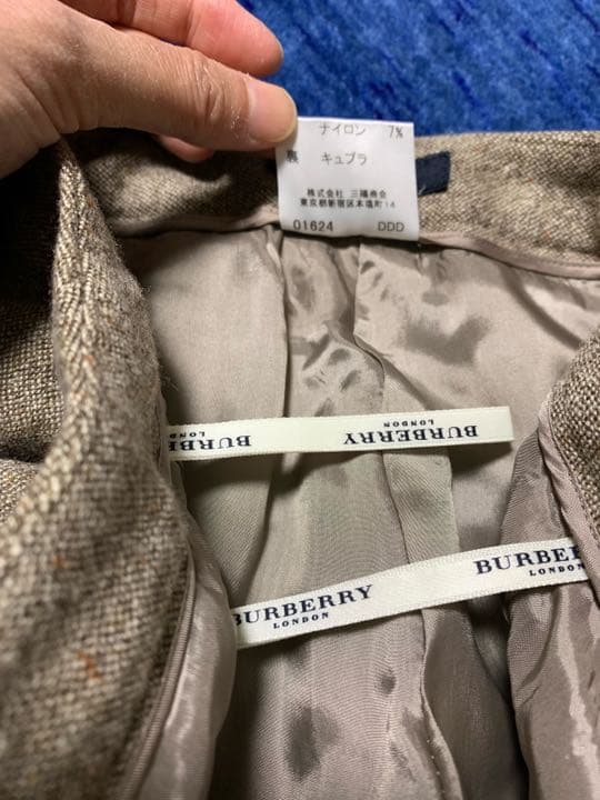 BURBERRY LONDON 茶系ツイード　秋冬パンツスーツ42 極美品！