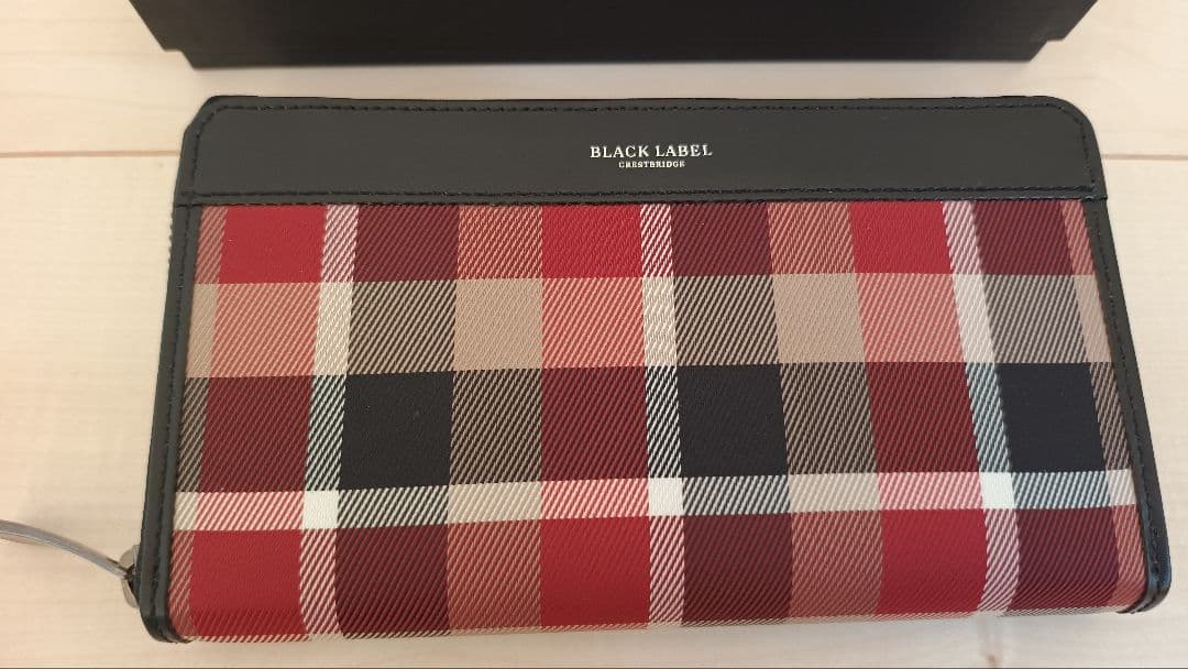 【新品ショップ袋付】ブラックレーベル クレストブリッジ ラウンドジップウォレット