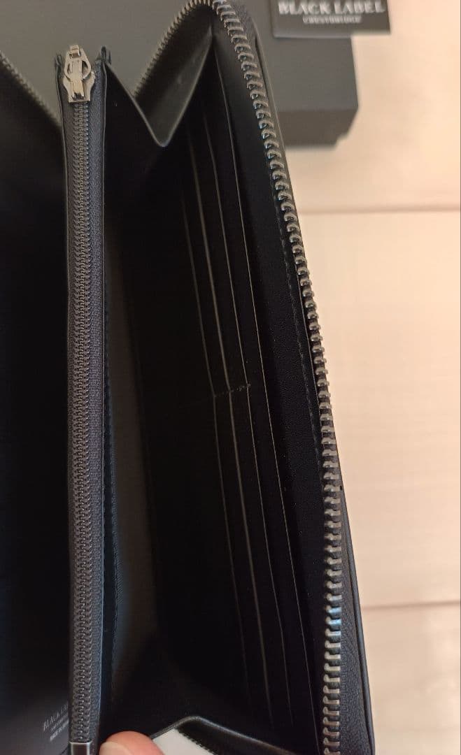 【新品ショップ袋付】ブラックレーベル クレストブリッジ ラウンドジップウォレット