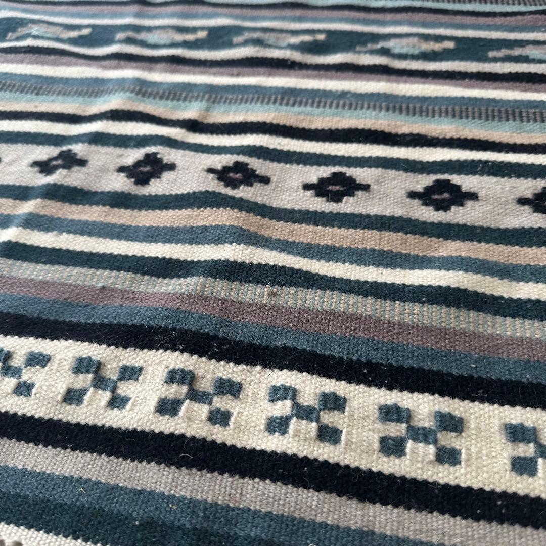 廃盤 old ikea KATTRUP 平織り ウール ラグ 北欧 ネイティブ柄