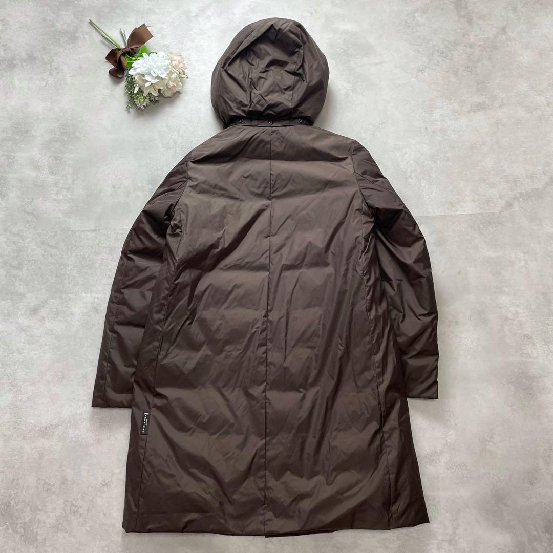 高級感✨マッキントッシュロンドン ロングダウンコート ブラウン 38 フード付き
