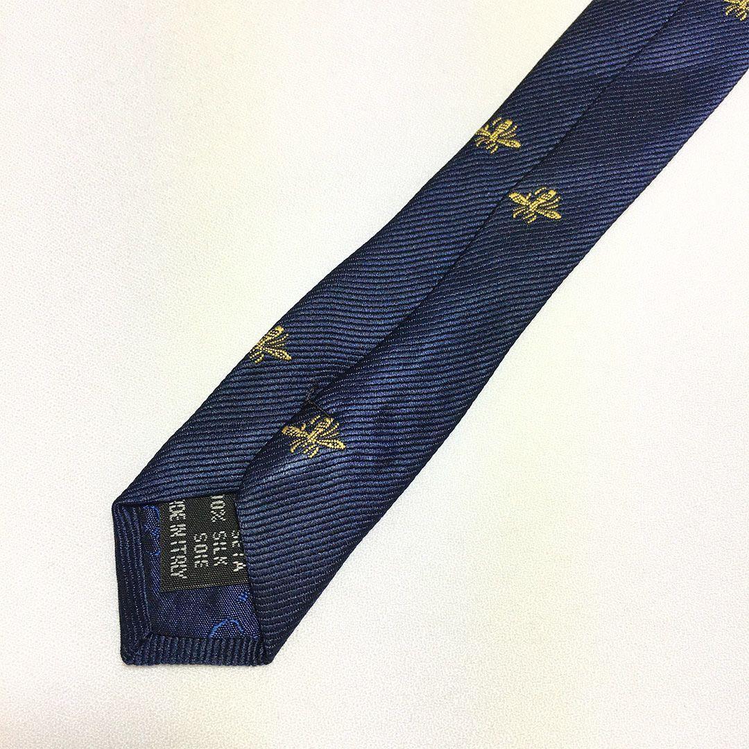 未使用級 グッチ GUCCI ネクタイ ネイビー 蜂 Bee ハチ グッチ