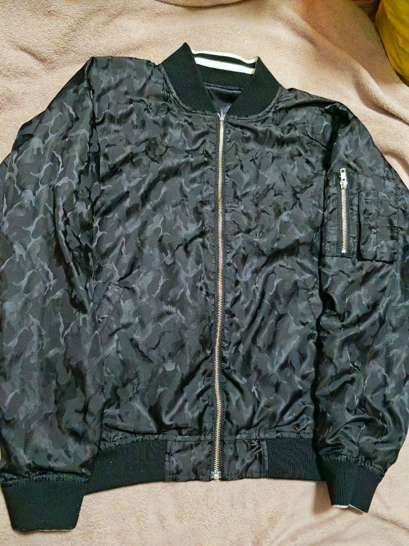 絡繰魂 2面用 日本限定 スカジャンとMA−1 レーヨン unisex　サテン