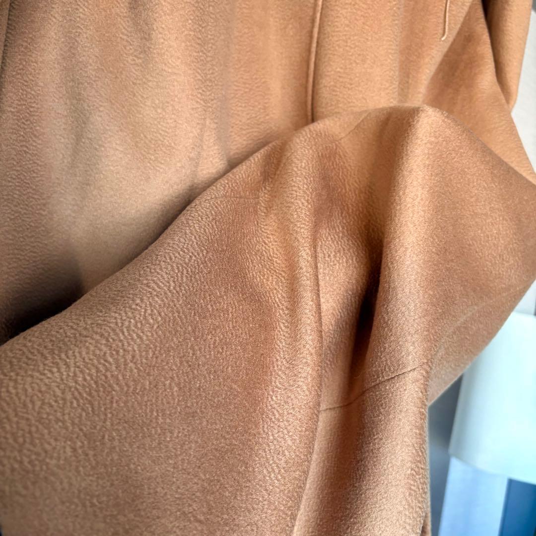 新品同様‼️ マックスマーラ 艶感美しい ショールカラーベルテッドコート