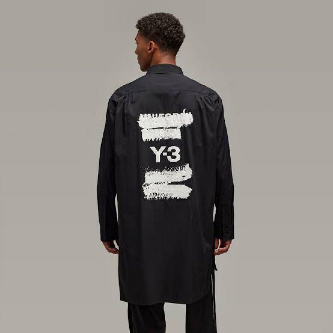 Y-3 U GFX LOGO SHIRT ワイスリー ロングシャツ XL