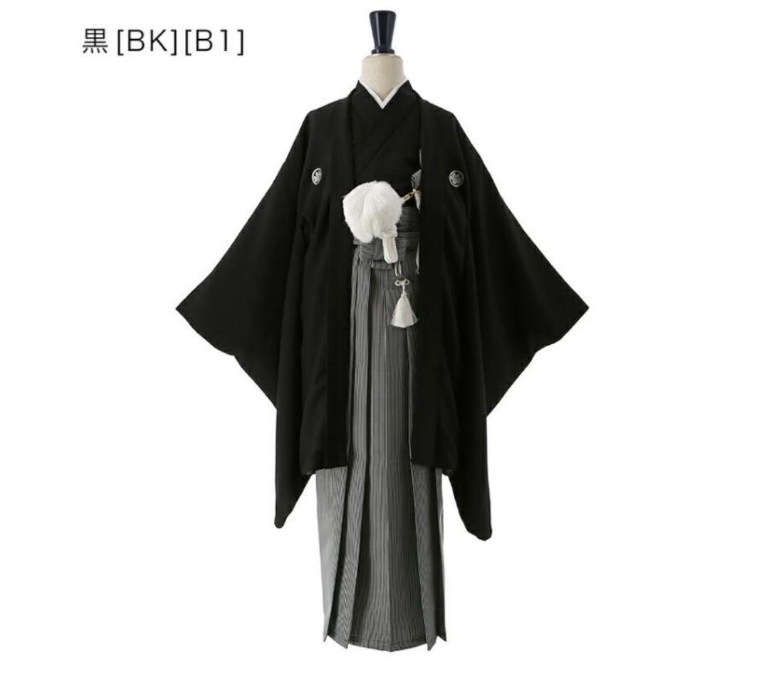【115cm着付カンタン紋付き羽織袴8点セット＋足袋+雪駄 一式】