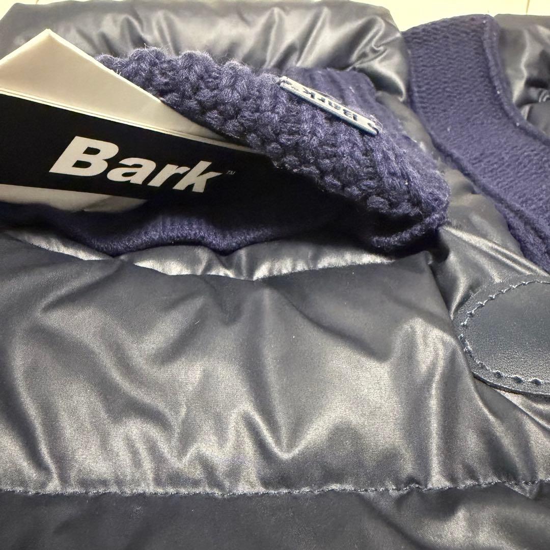 Bark バーク 鬼ワッフル編み ダウンジャケット ネイビー 異素材