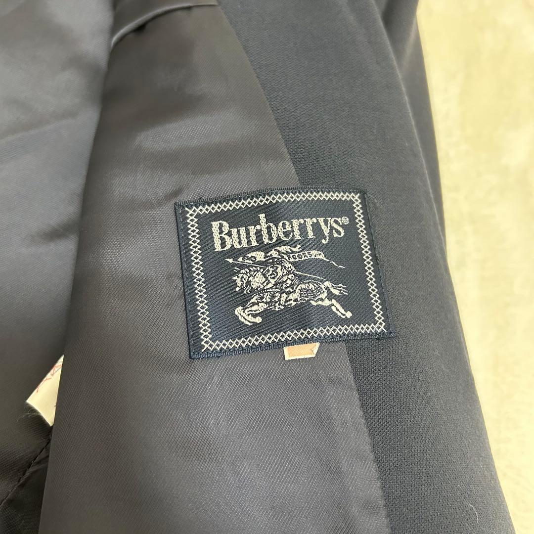 【美品】バーバリー スーツ セットアップ ネイビー 15号 ダブルブレスト