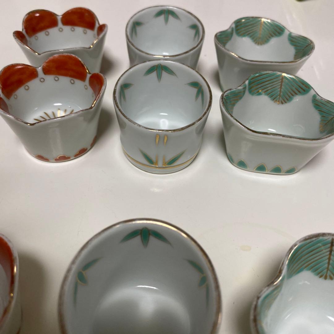 バラ売り可 有田焼 徳幸窯 小付 松3個 竹4個 梅3個 全10個セット