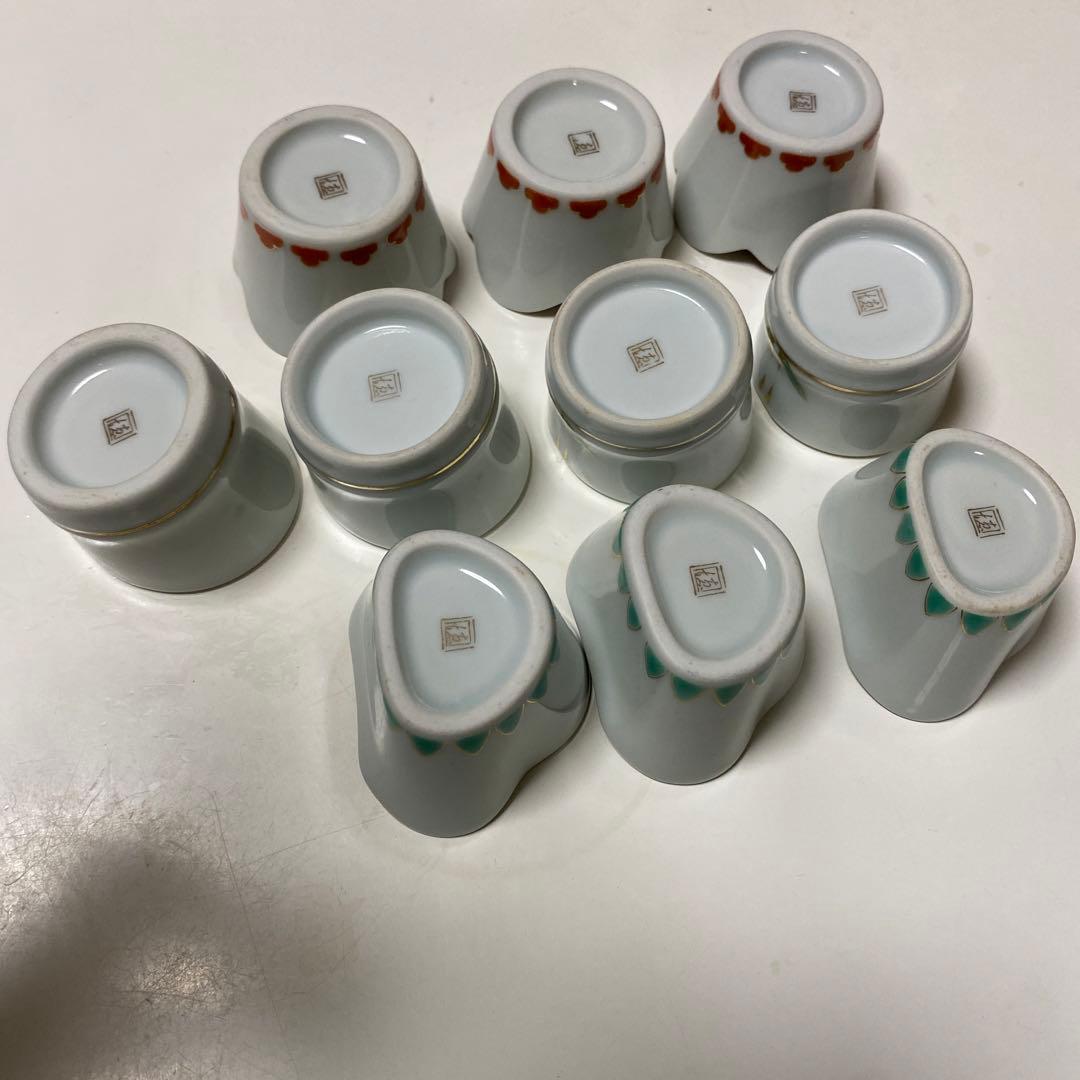 バラ売り可 有田焼 徳幸窯 小付 松3個 竹4個 梅3個 全10個セット