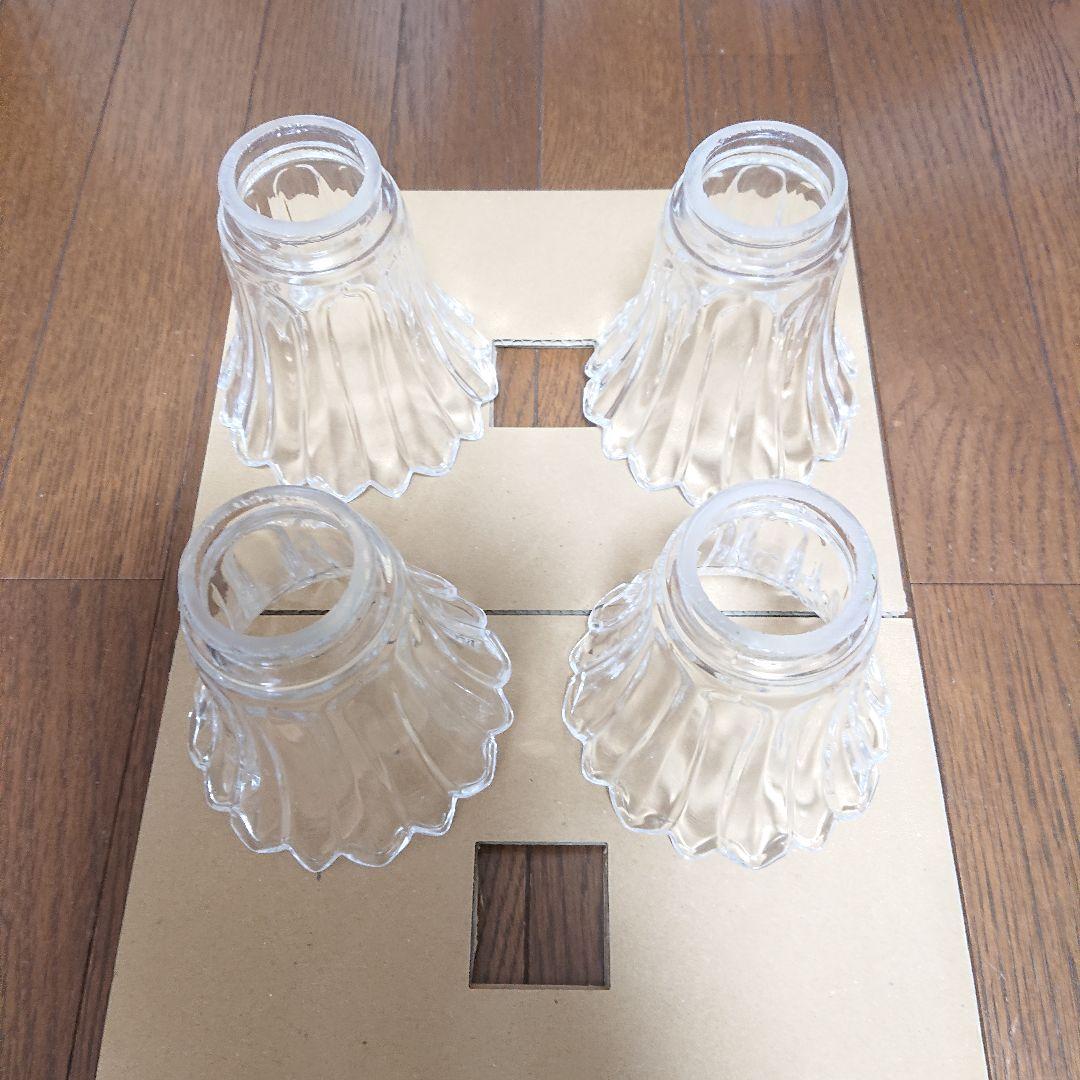 ガラスペンダントライト シャンデリア 4灯 照明器具 アンティーク サンヨウ