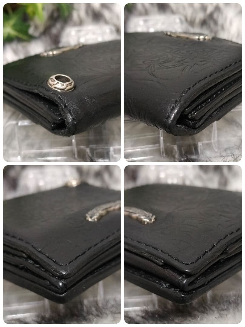 DEAL DESIGN 財布 ブラック レザー 総柄 ディールデザイン 財布 黒