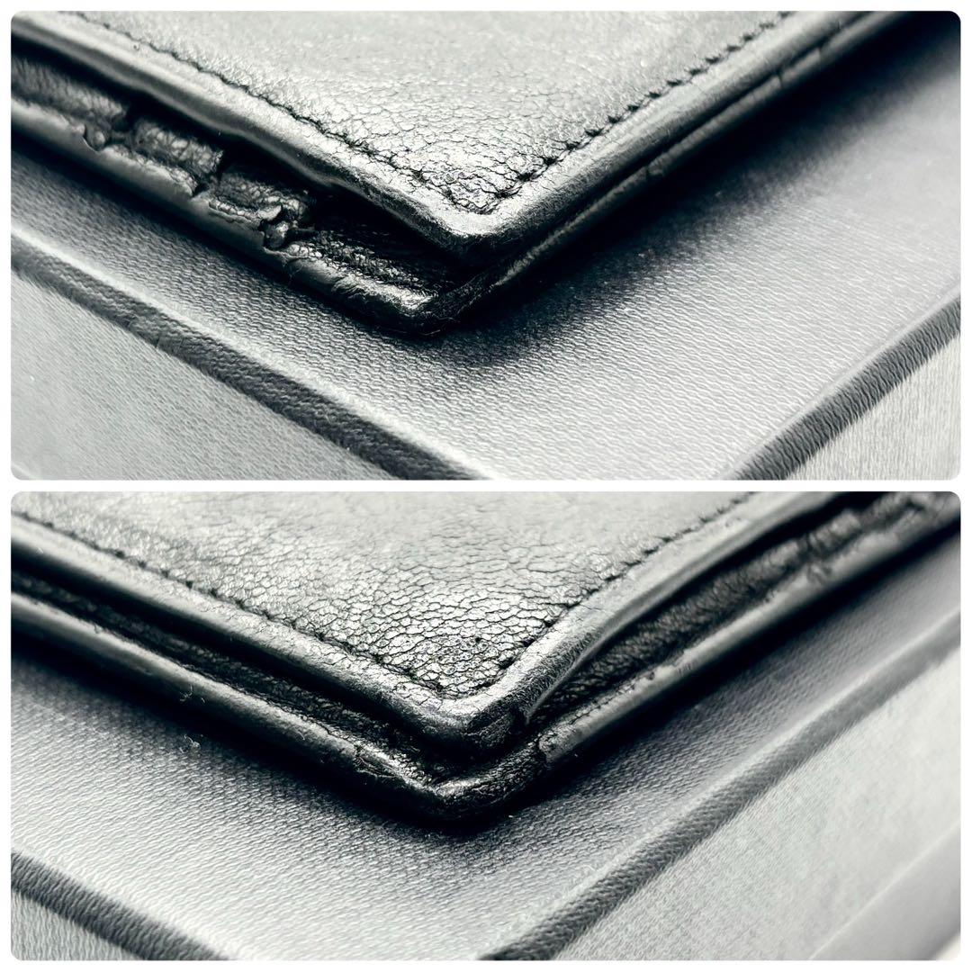 ✨希少✨SAINT LAURENT マネークリップ　カサンドラ　クロコ　ブラック