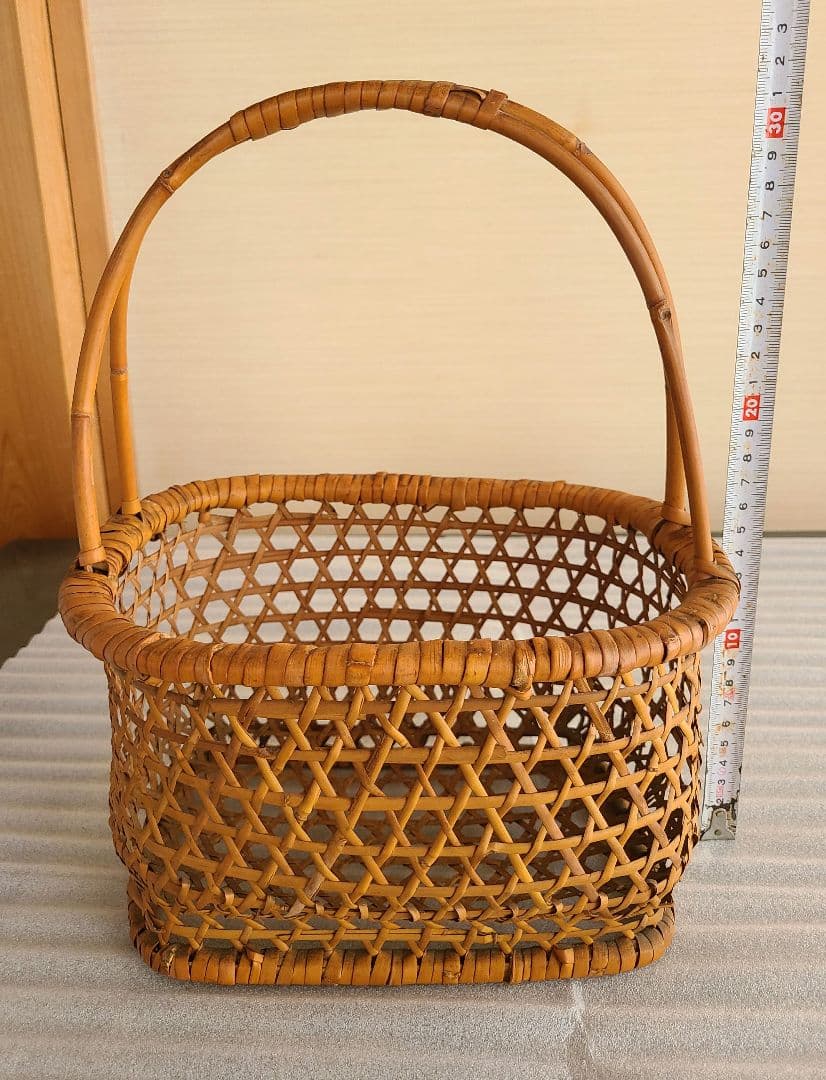 昭和レトロ　収穫かご　買い物かご　2点セット