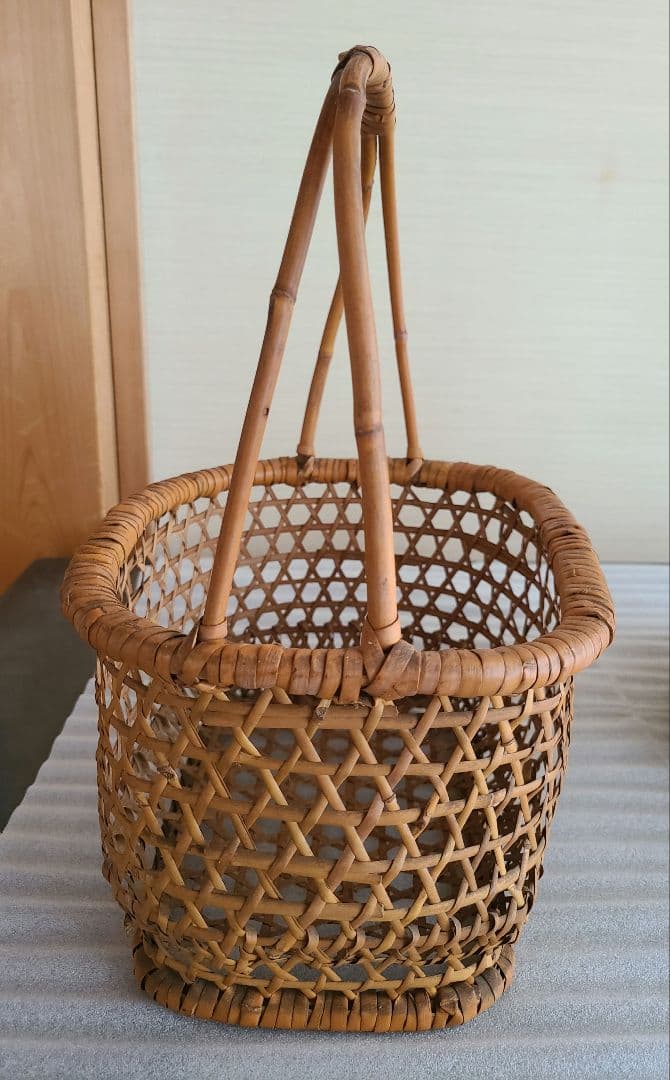 昭和レトロ　収穫かご　買い物かご　2点セット