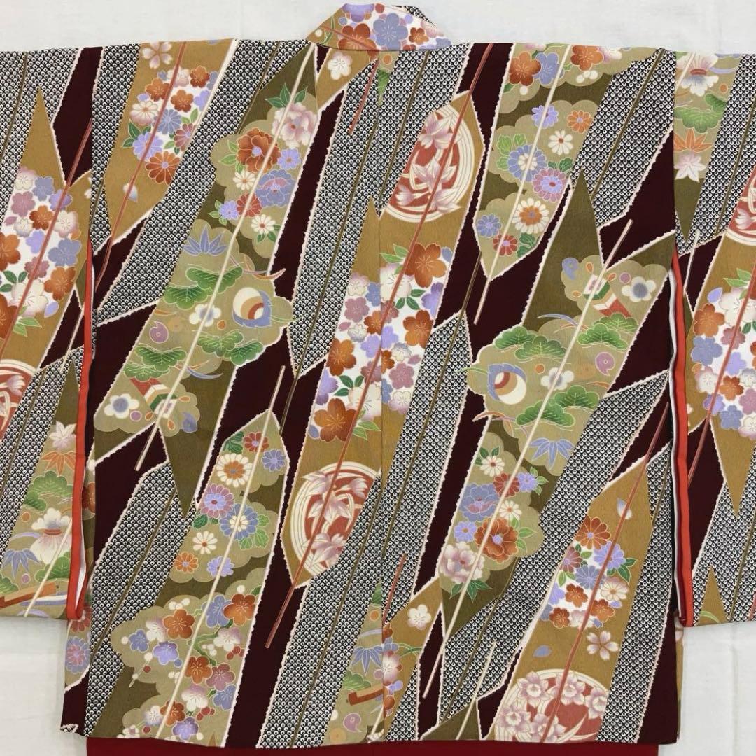 七五三 ５歳 男児 羽織・着物セット 57cm 男の子 レンタル処分品