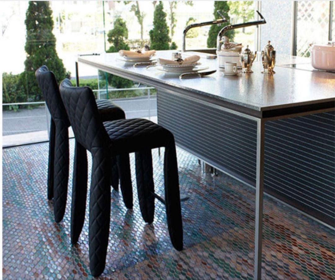 美品×1moooi モーイ モンスター カウンターチェア 椅子 黒