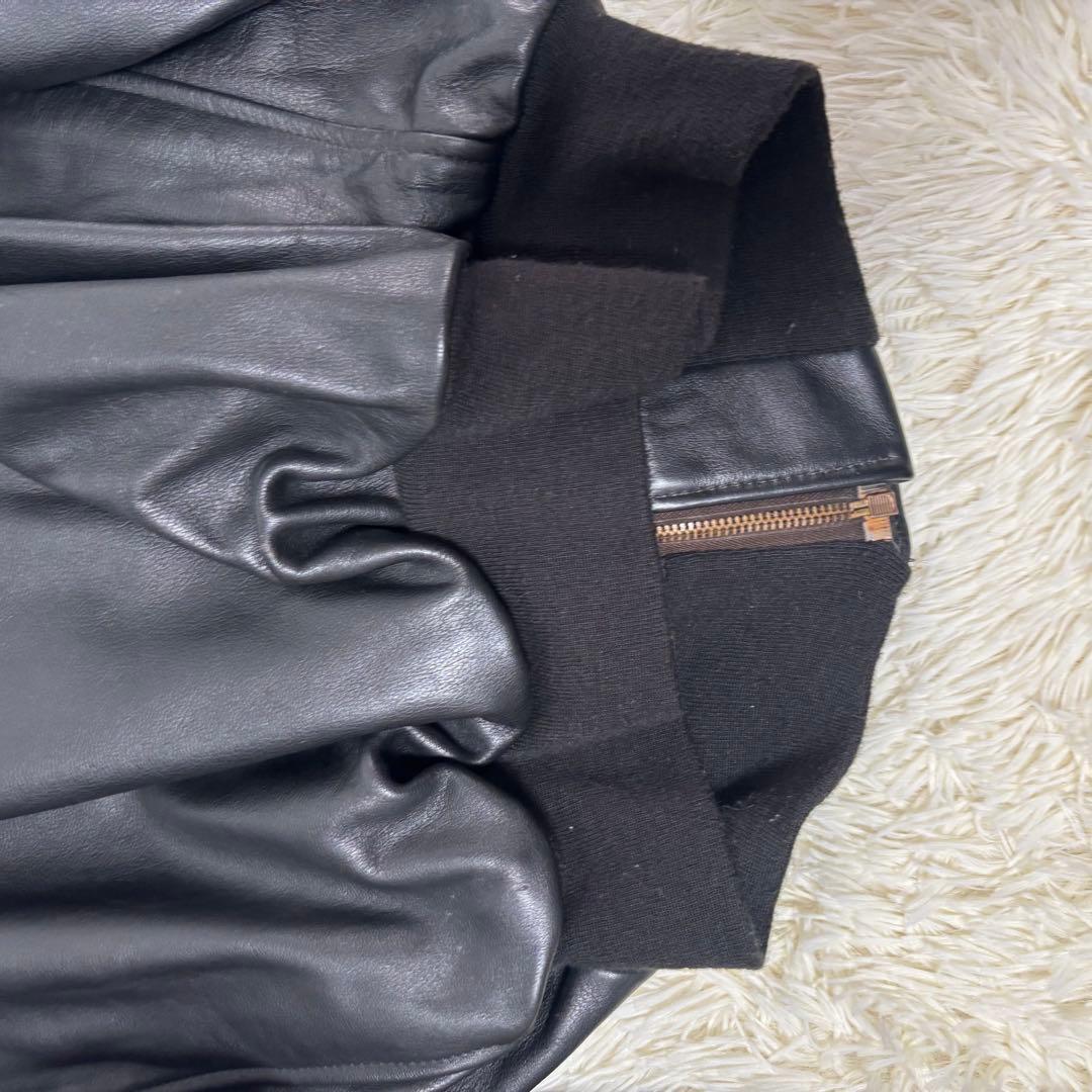 希少✨90's レザージャケット A-2 フライト　米軍官給品　42 本革　黒