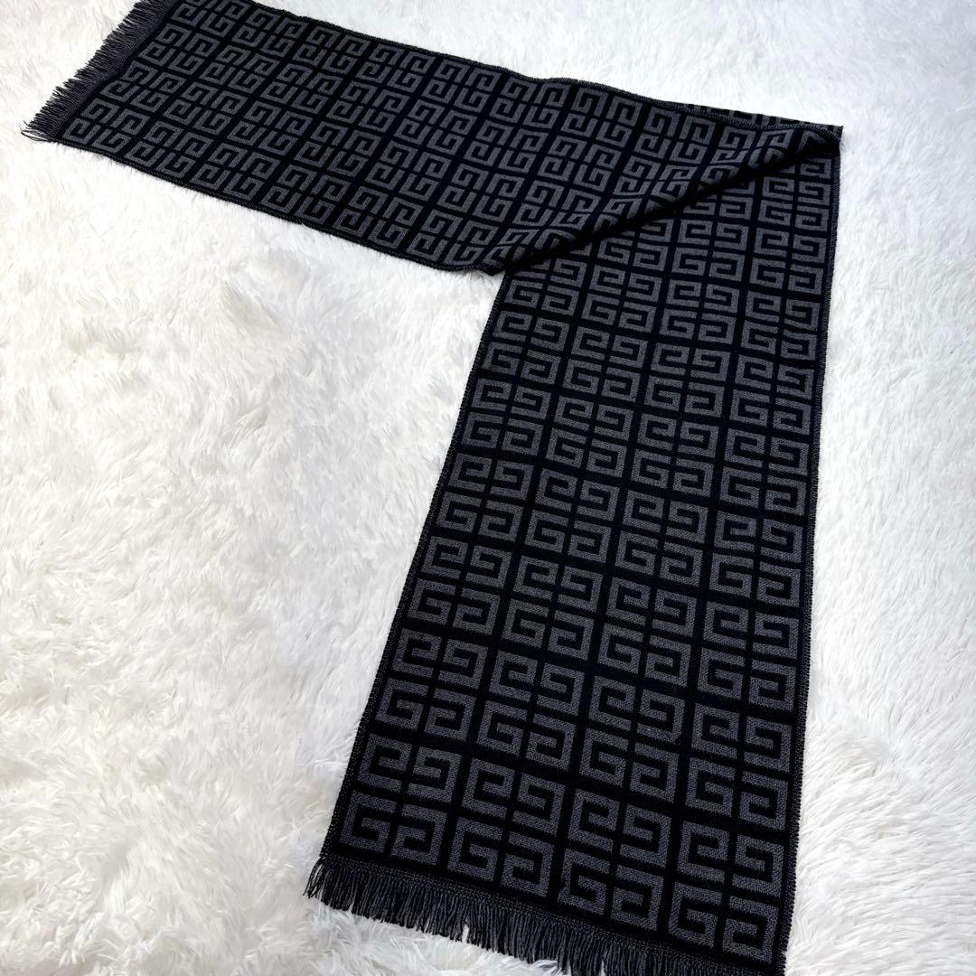 yvnlazy着用モデル✨ジバンシー リバーシブル　2way マフラー　4G