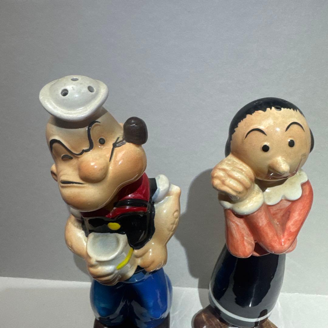 ポパイ&オリーブ　陶器製　ヴィンテージ　調味料入れ　置き物