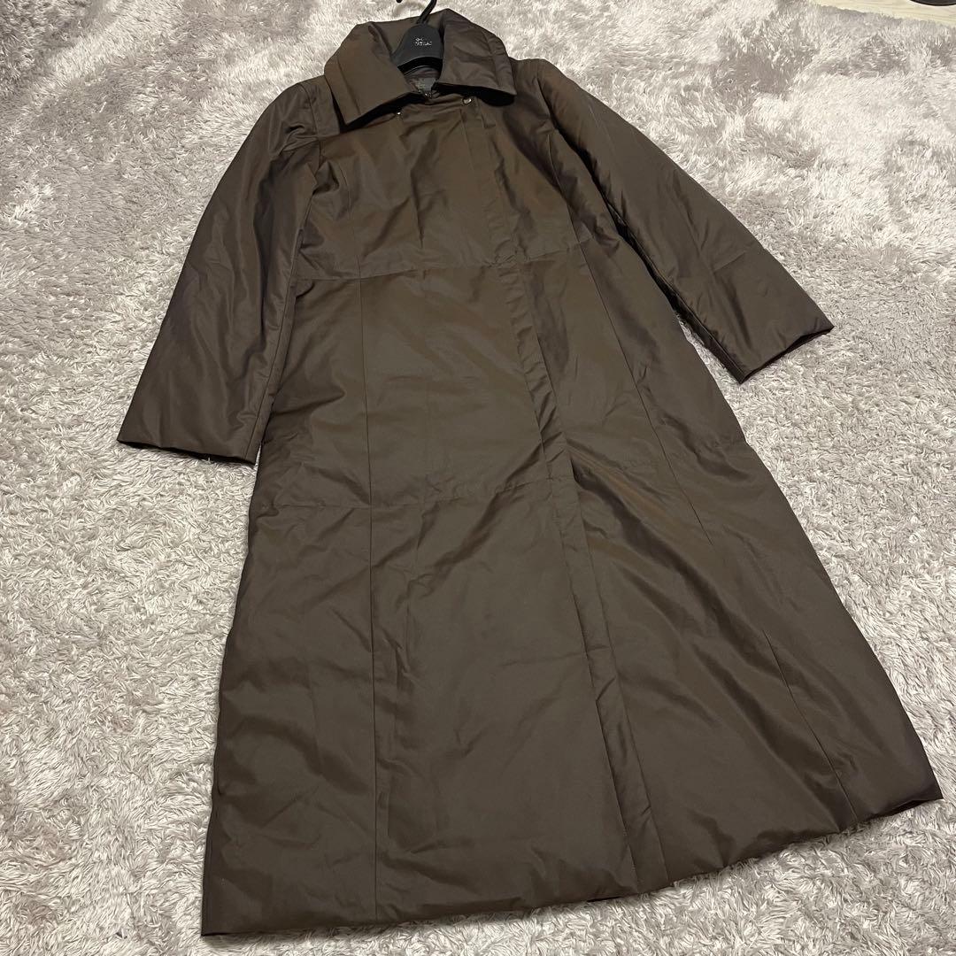 極美品　レリアン ロング丈 ダウンコート 11 大きいサイズ Aライン