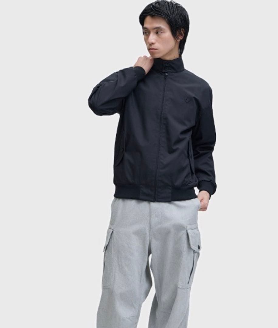 フレッドペリー FREDPERRY英国製ハリントンジャケット［ブラック］