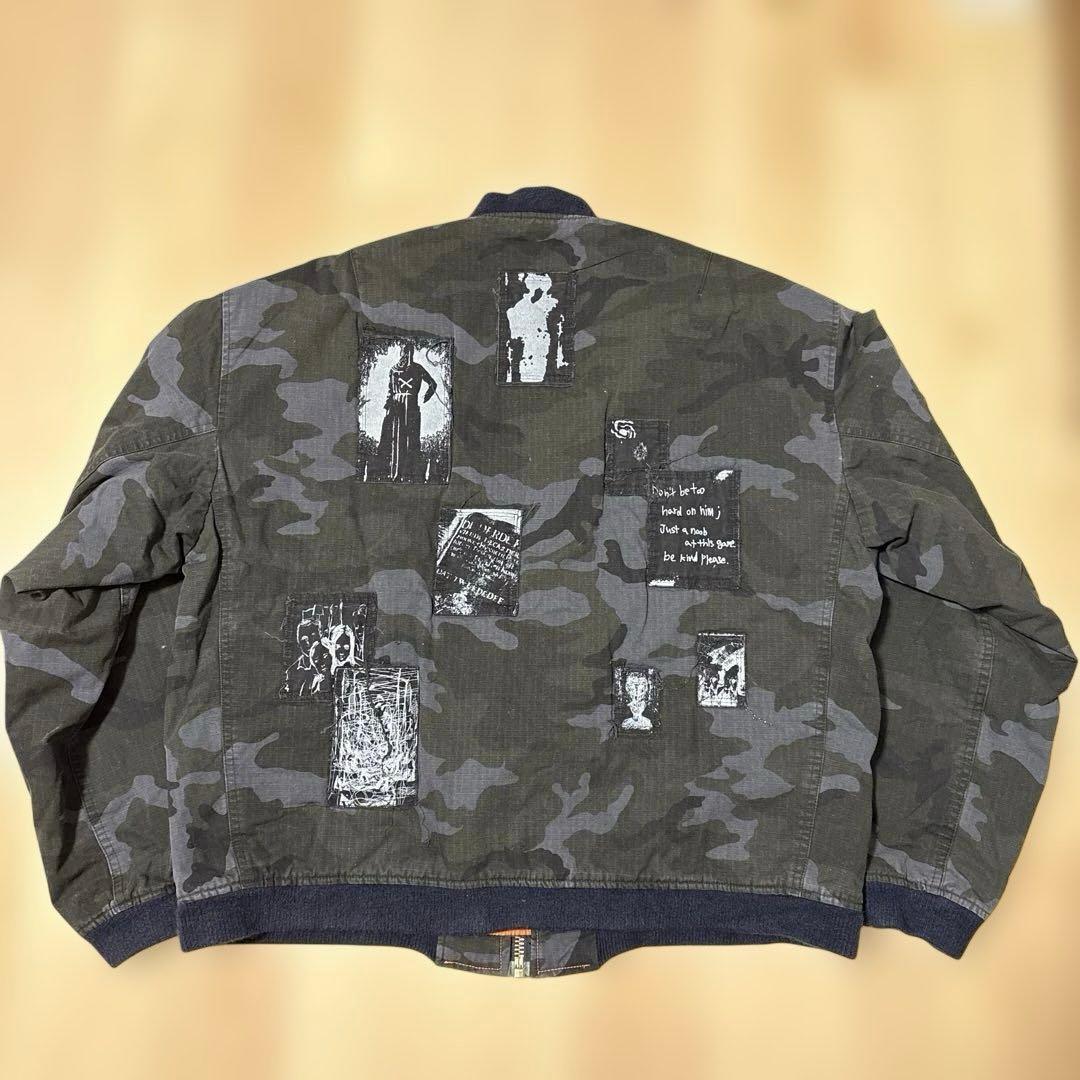 undermycar カモフラ 迷彩　MA-1 ラフシモンズ　パッチワーク