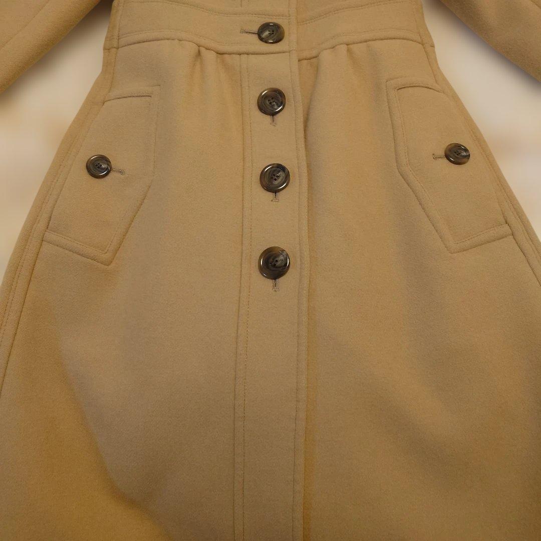 《最終値下げ》バーバリーブルーレーベル フォックスファー付ロングコート キャメル