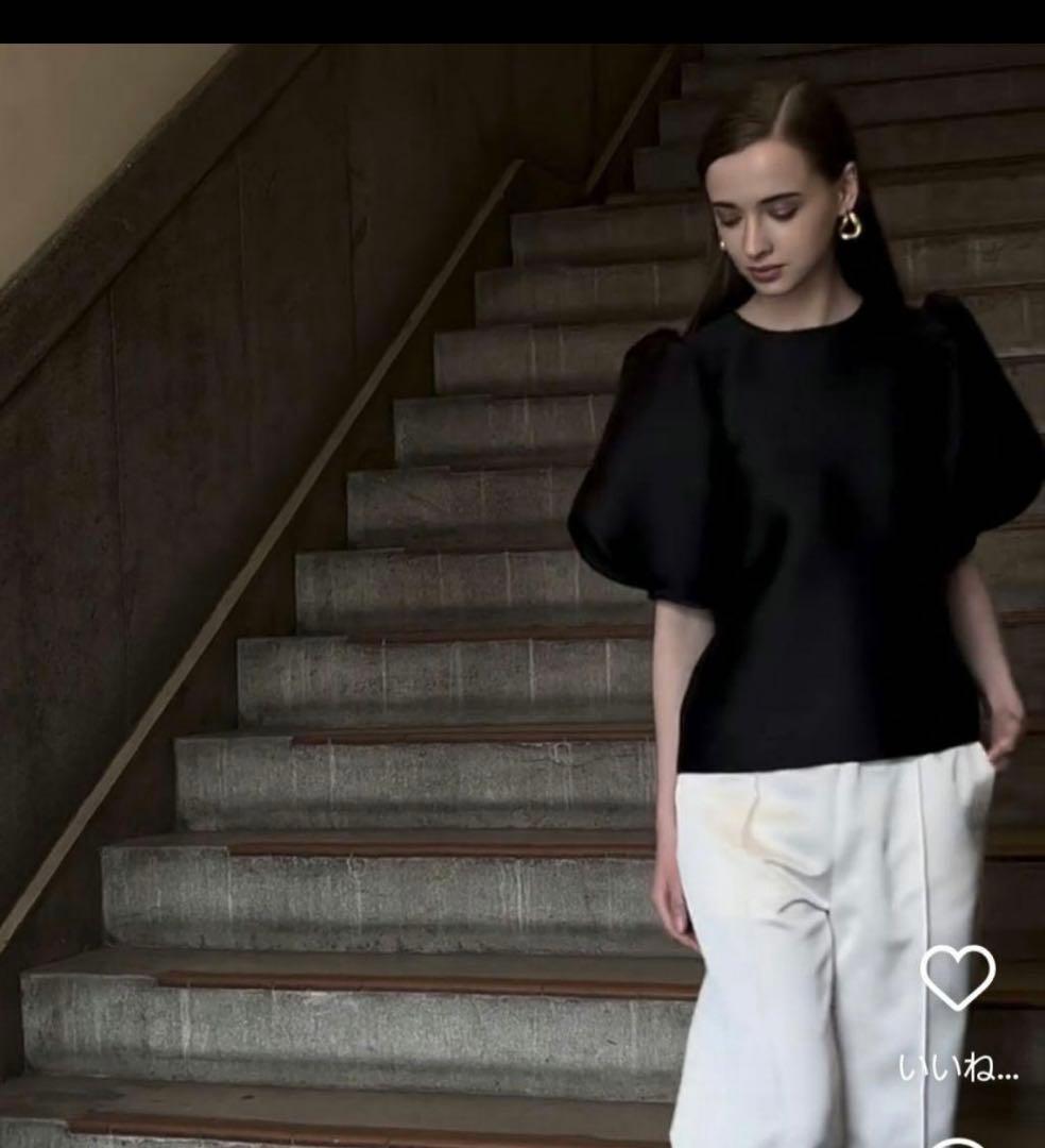 heve へイヴ　シアーバブリーBL バブリーブラウス　ブラック