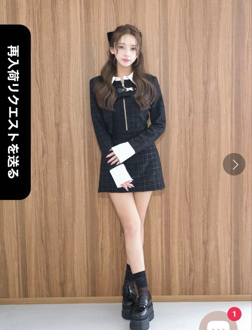 RANDY ツイードワンピース