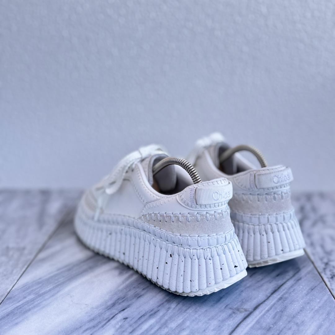 現行品Chloé クロエNAMAスニーカー 36 厚底 タキマキ着　ホワイト