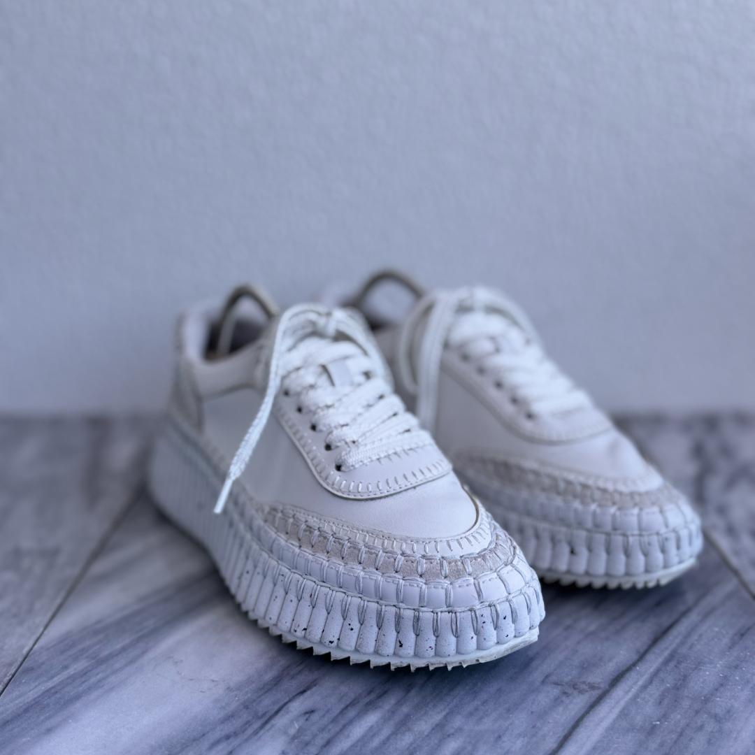 現行品Chloé クロエNAMAスニーカー 36 厚底 タキマキ着　ホワイト