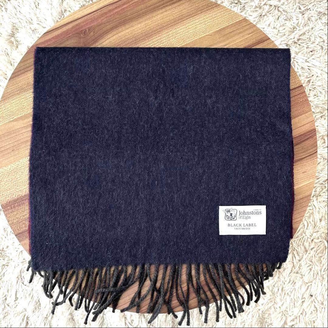 ✨希少✨美品✨Johnstons ジョンストンズ マフラー カシミヤ バイカラー