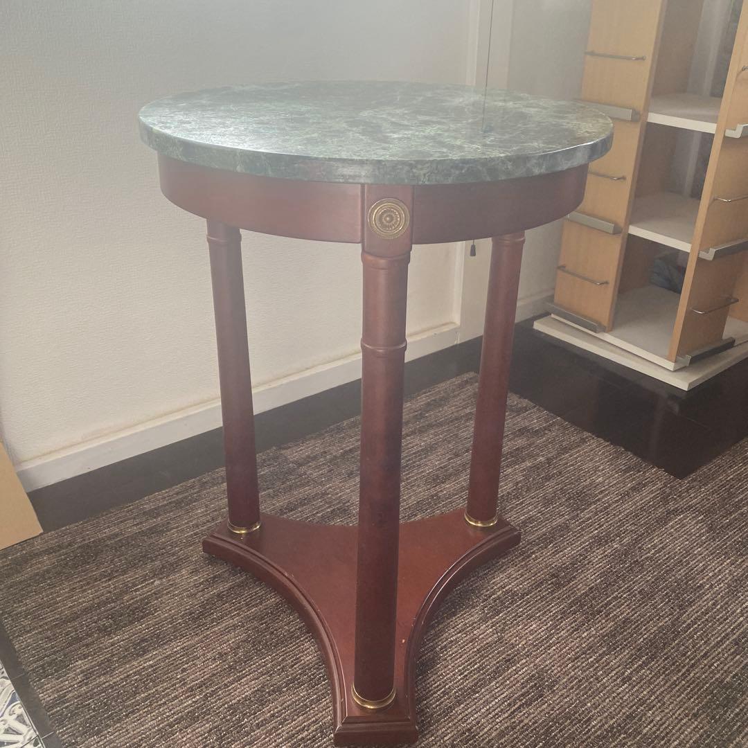 大理石天板の西洋家具テーブル