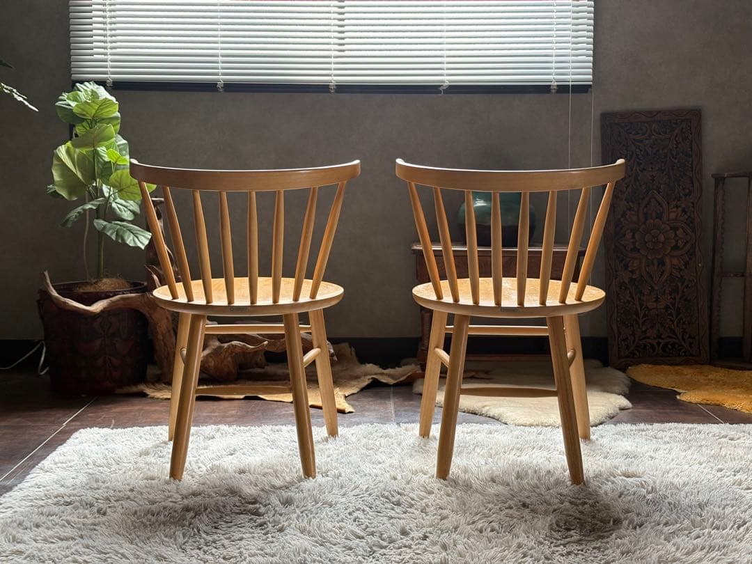 ①cherry 桜屋工業　ウィンザーチェア　アームチェア　オークレイチェア　YZ