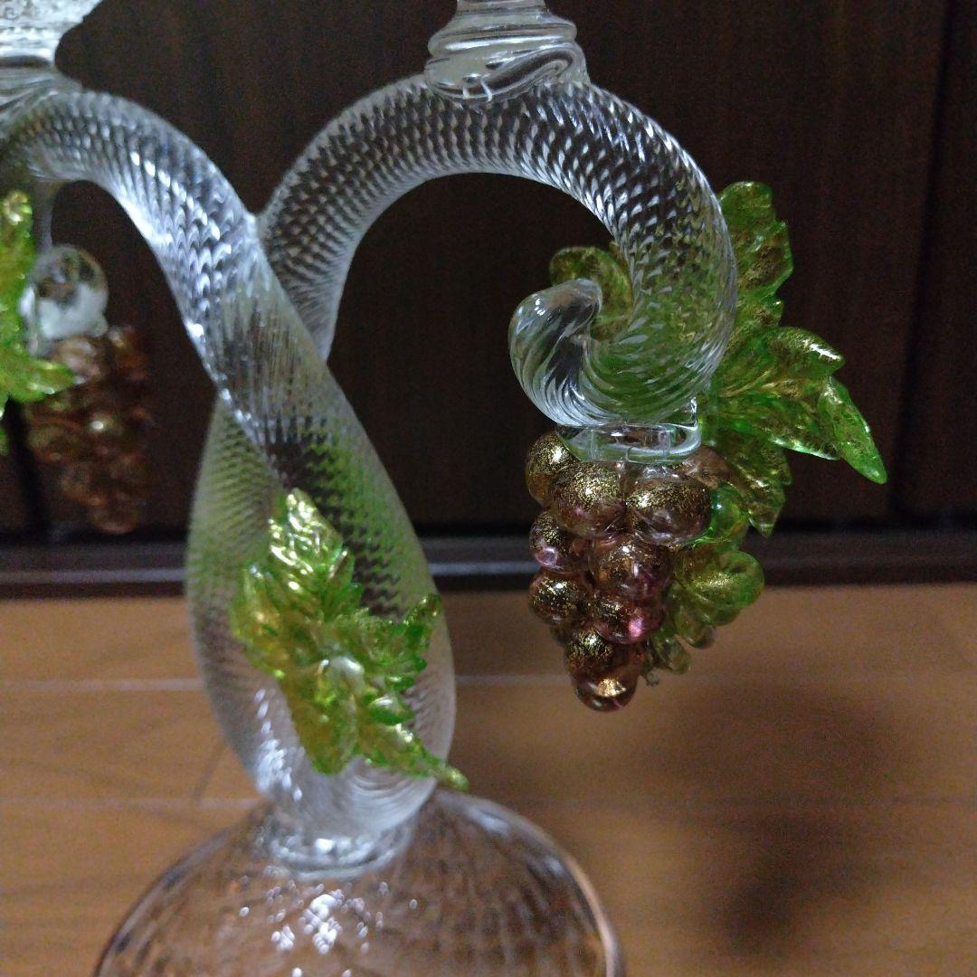 超高級13万以上ムラーノ ベネチアングラス美術品 大型キャンドルホルダー ランプ