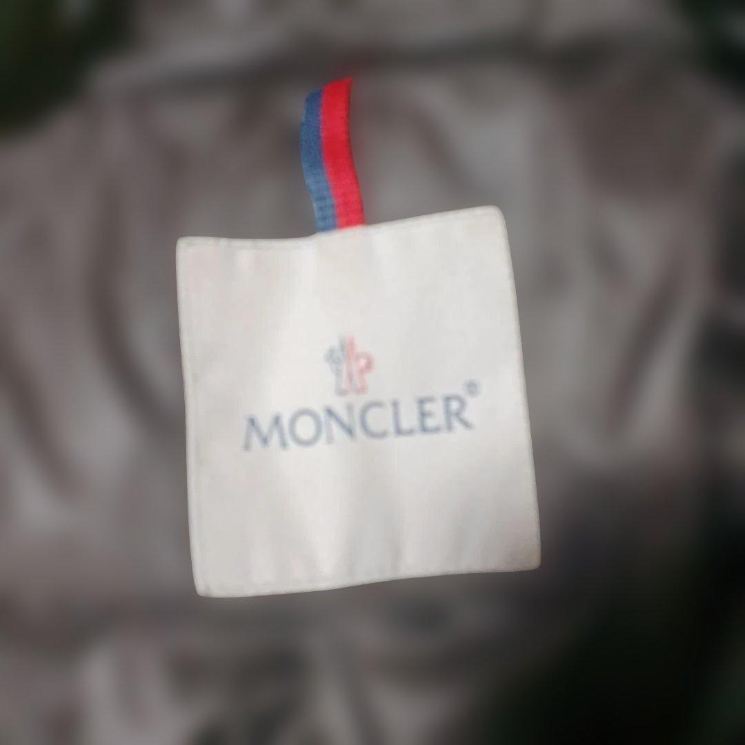 Moncler HERMINEダークグリーンダウンロングコートエルミンヌサイズ0