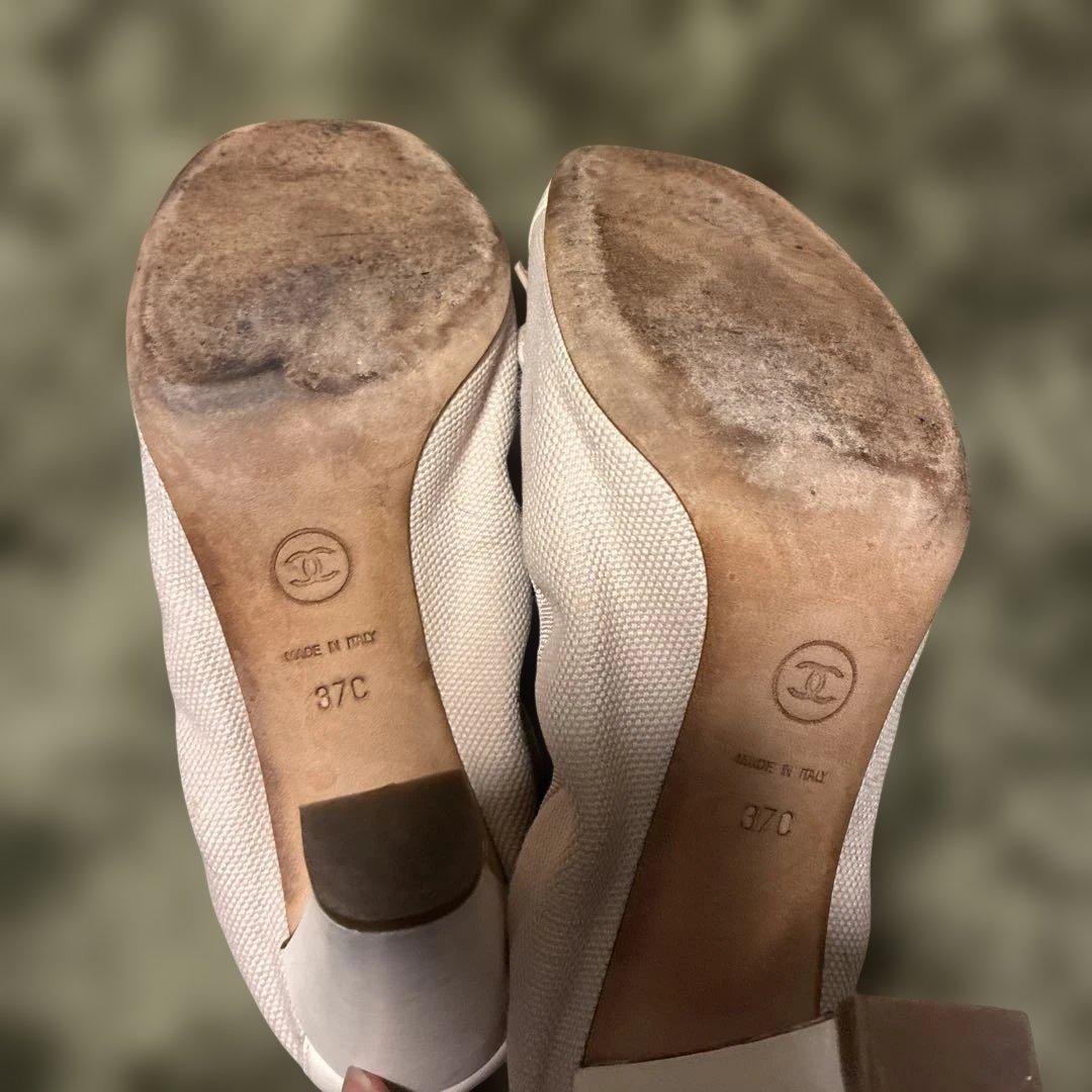 CHANEL ベビーピンク バレリーナ パンプス ヒール 37