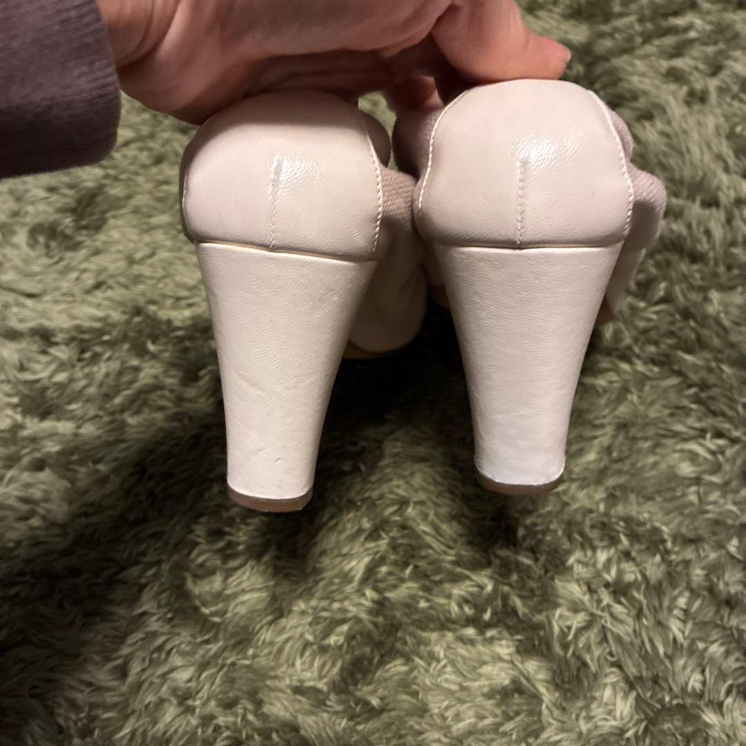 CHANEL ベビーピンク バレリーナ パンプス ヒール 37