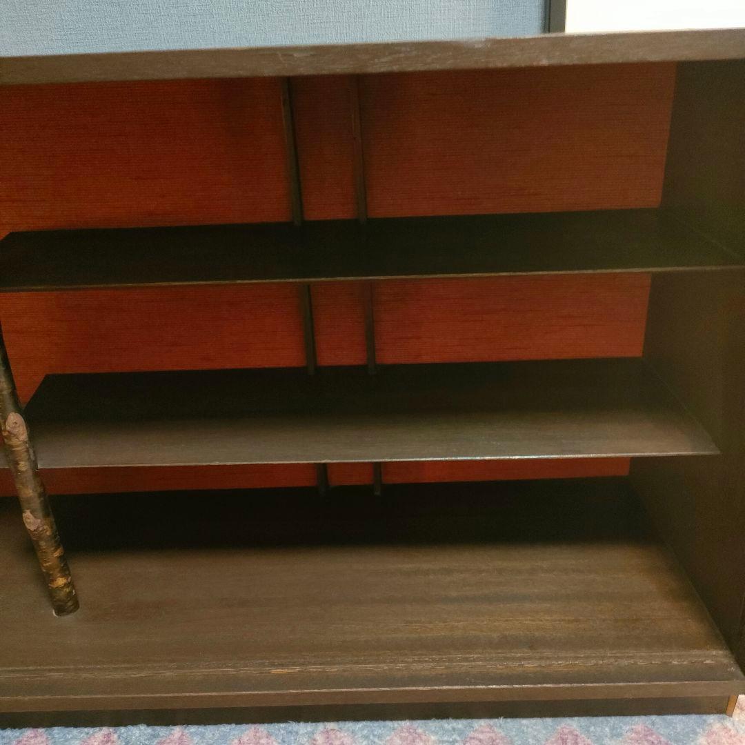 昭和レトロ 和モダン 竹支柱 飾り棚 キャビネット