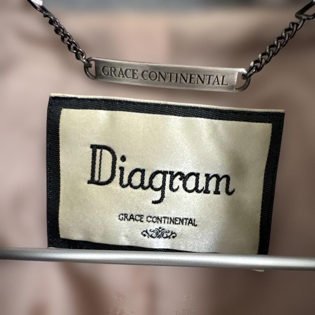Diagram GRACE CONTINENTAL ウールロングコート グレー