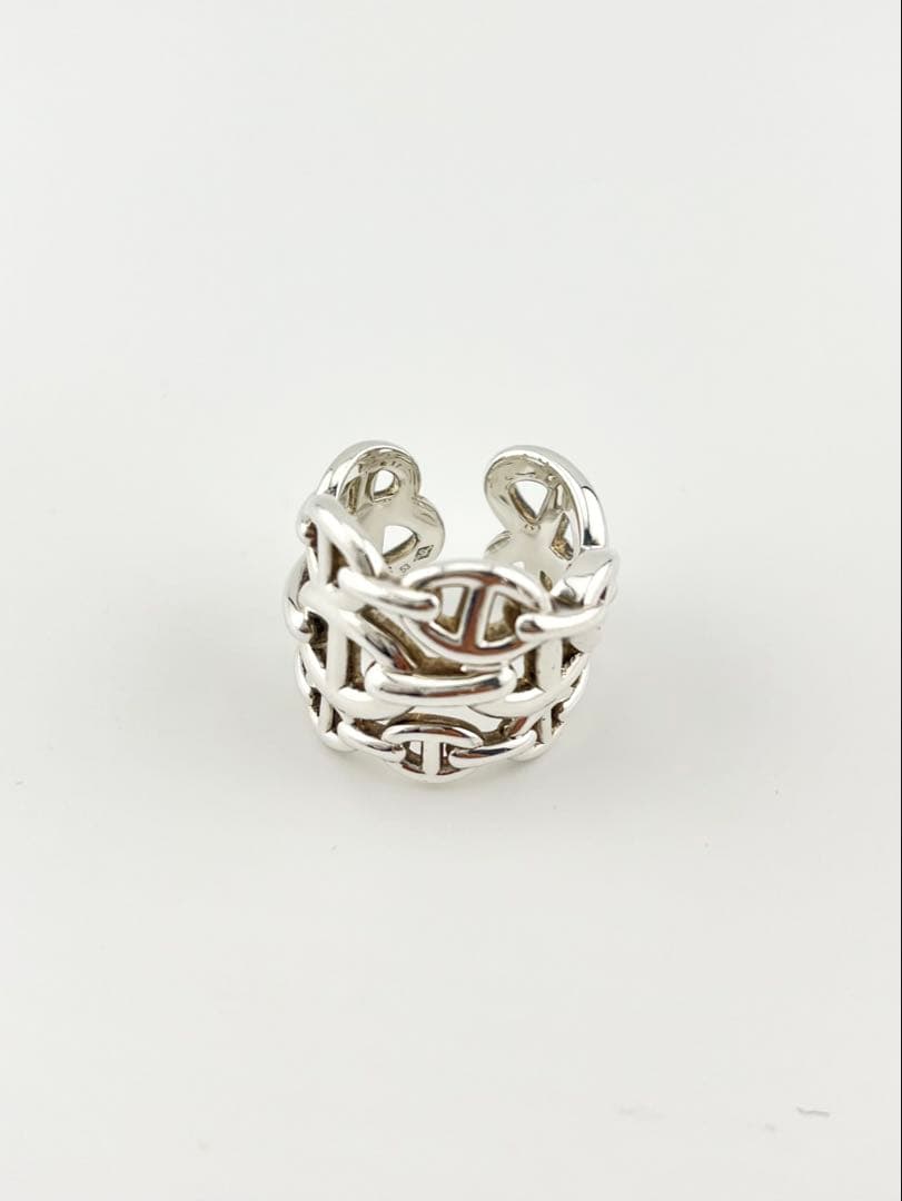 【美品】エルメス シェーヌダンクルGM SV925 リング 13号 箱付