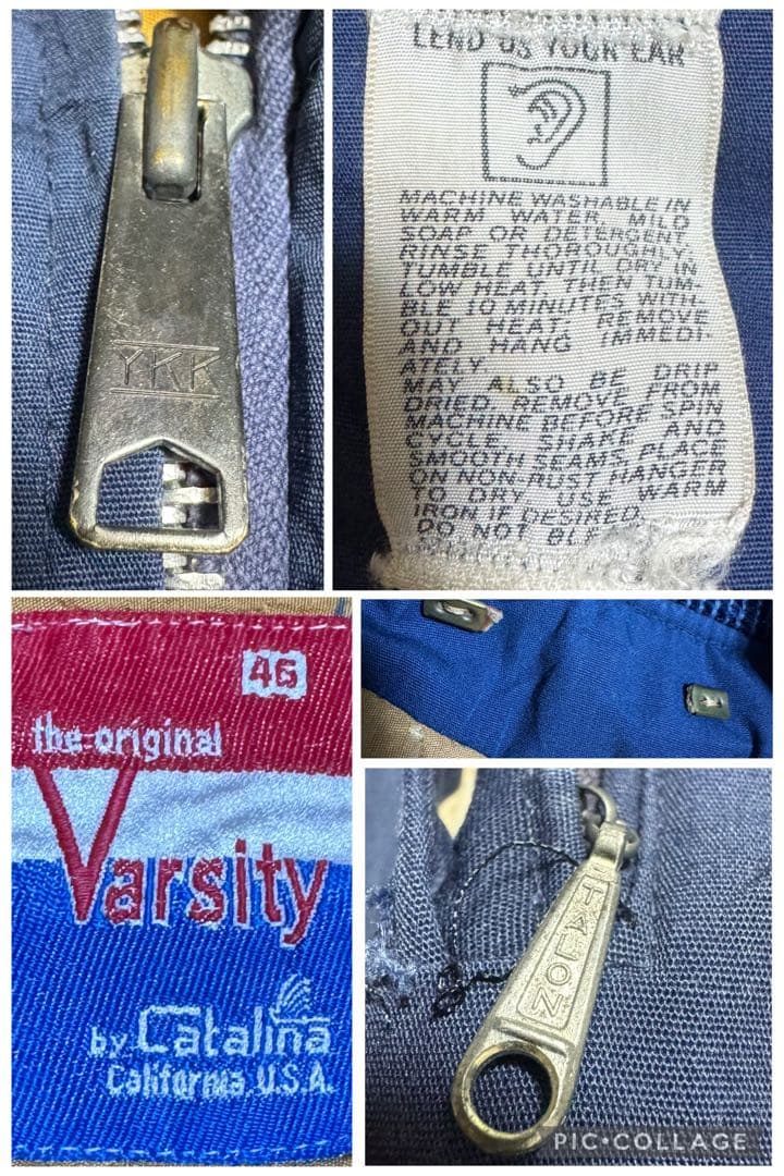 稀少 Catalina 70s 80s 中綿ダービージャケット 46 ネイビー