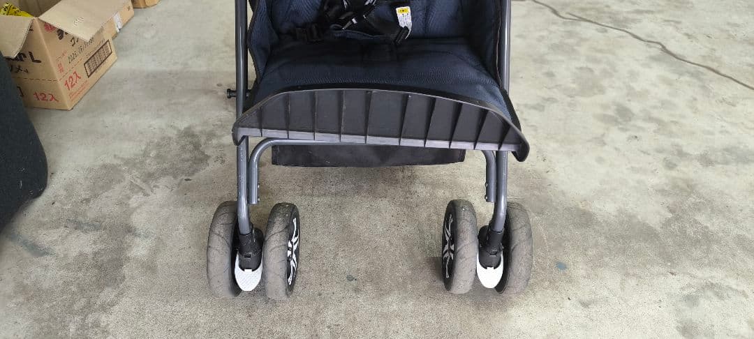 KATOJI　2人でゴー　ベビーカー　レインカバー付き　中古品