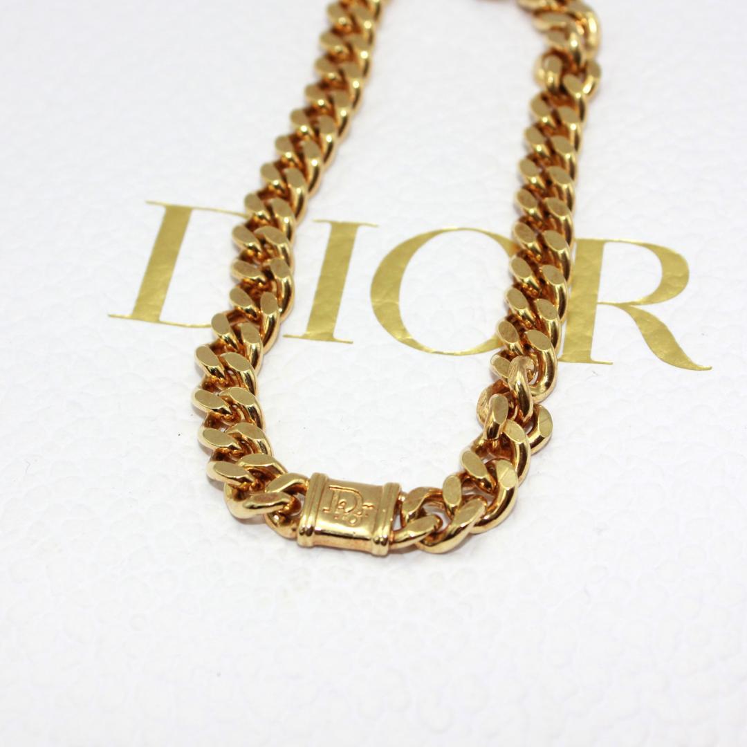 美品 Christian Diorディオール ロゴ ゴールド ブレスレット