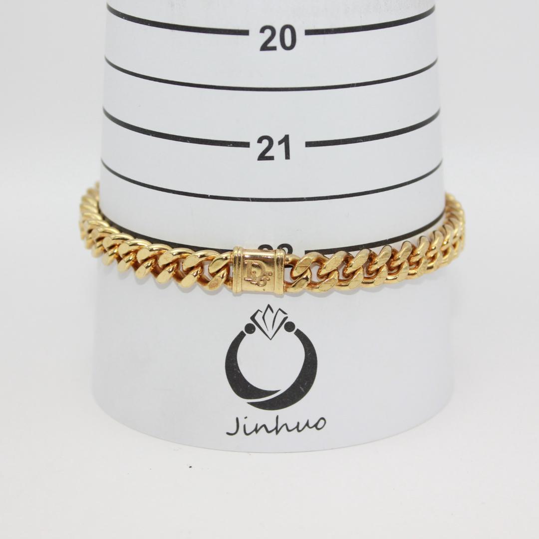 美品 Christian Diorディオール ロゴ ゴールド ブレスレット