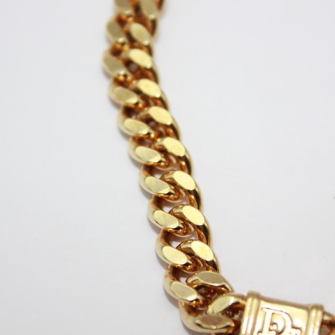 美品 Christian Diorディオール ロゴ ゴールド ブレスレット