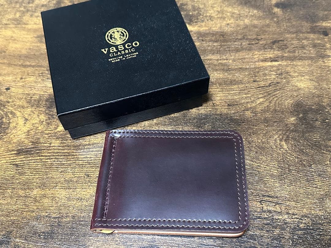 VASCO CLASSIC コードバン　ダークブラウン マネークリップ